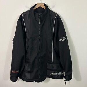Rare Johnny Blaze Mesh Jacket Black Reflective Vintage 90's Y2K Mens 2XL